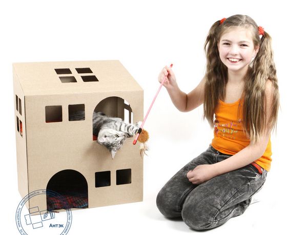 Кукольный картонный домик Кукольный картонный домик