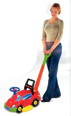 Машинка каталка Пикап с ручкой и сигналом Машинка каталка Пикап с ручкой и сигналом