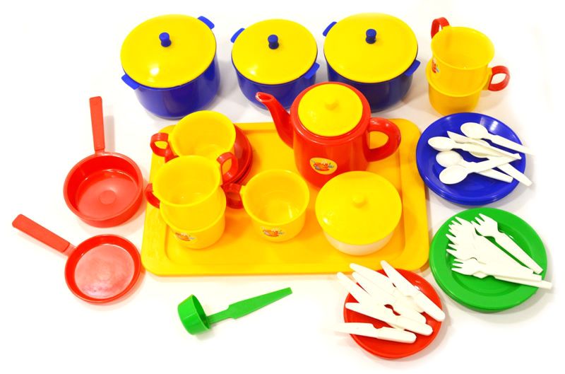набор посуды шеф повар для куклы