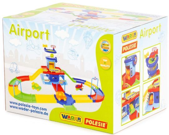 Трек Полесье с машинками и аэропорт с самолетом - 2 дополнительные инерционные машинки