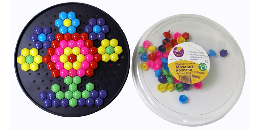 Мозаика круглая Каролина 155 фишек 6 цветов 