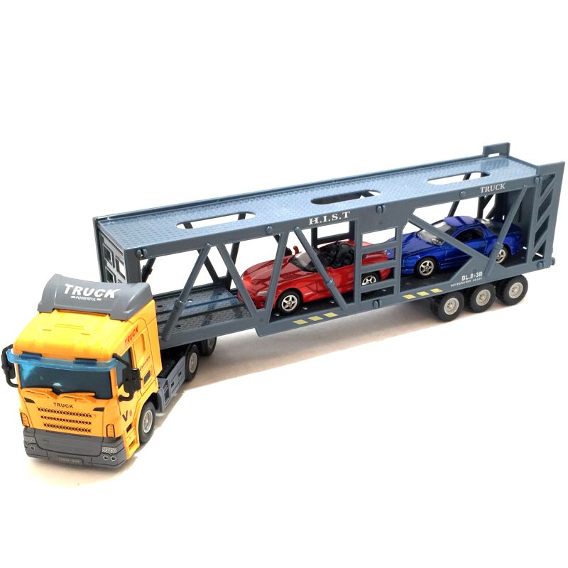 Игрушечный автовоз с двумя мини машинками