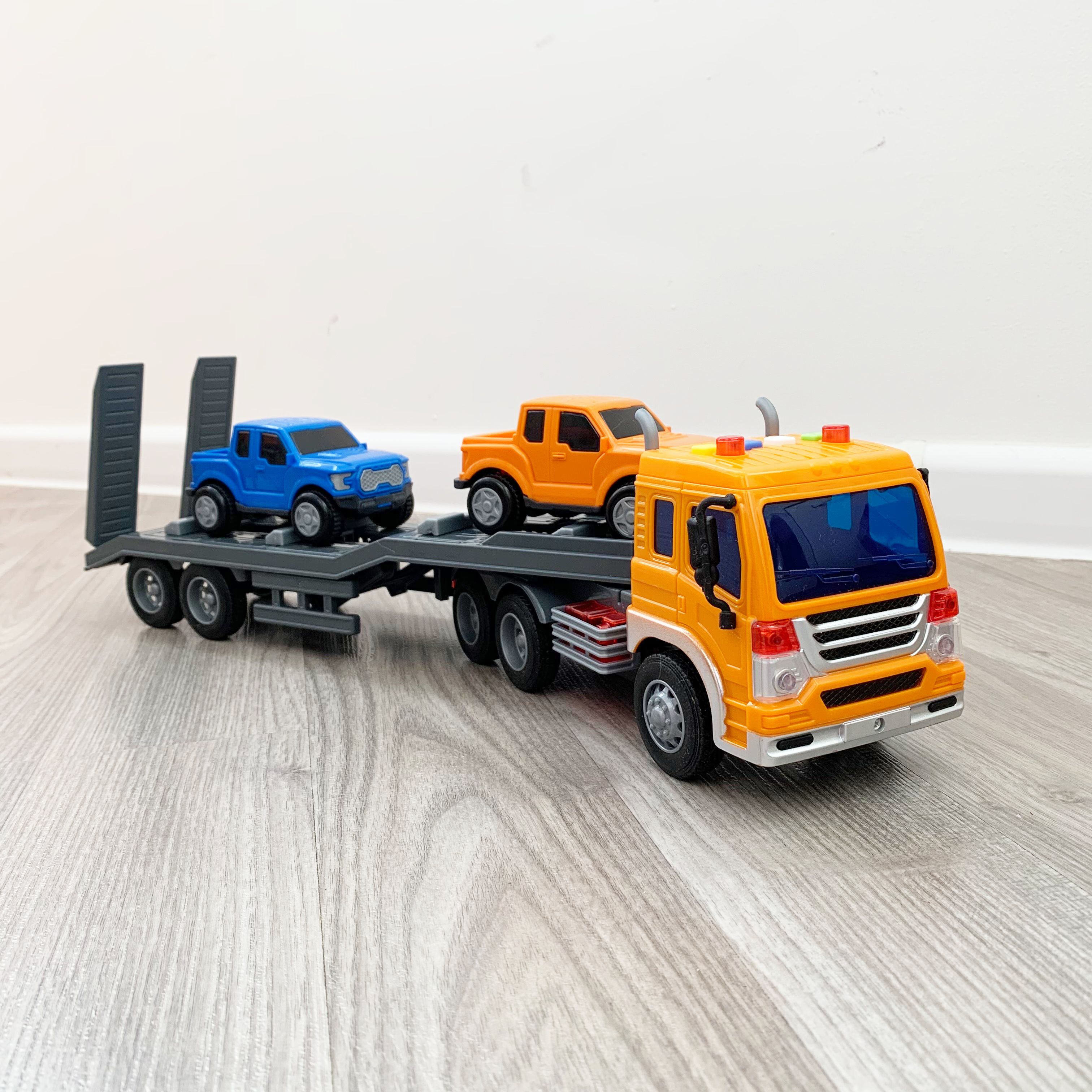 Машина автовоз 46,5 см, динамо-инерция, 4 звука, свет с 2-мя инерционными машинками-пикапами