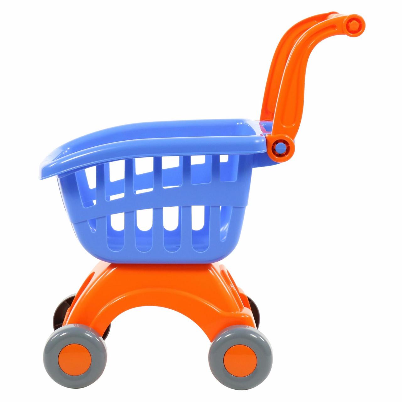 Мини тележка для супермаркета синяя