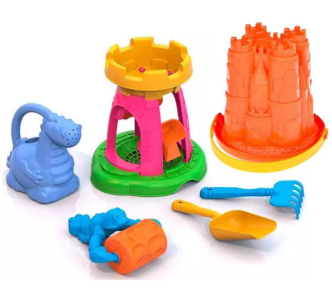 Песочный набор с мельницей и ведром Замок Песочный набор с мельницей и ведром Замок