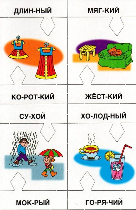 Занятие по русскому языку в картинках: Антонимы