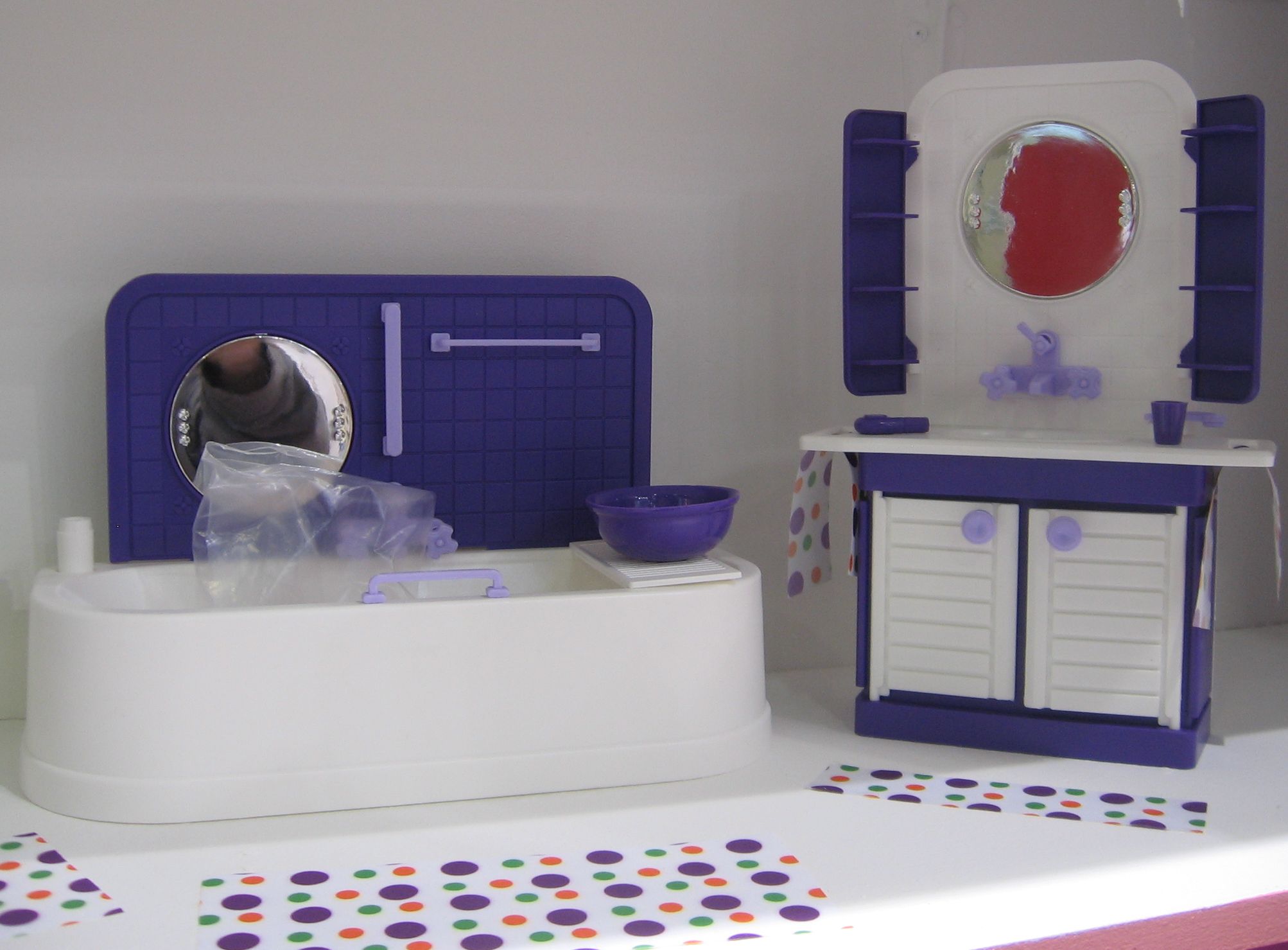 Ванная для куклы. Игрушечная ванная. Ванная для куклы. Игрушечная ванная.