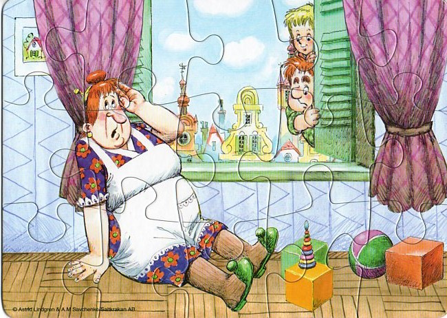 Пазлы картонные Карлсон