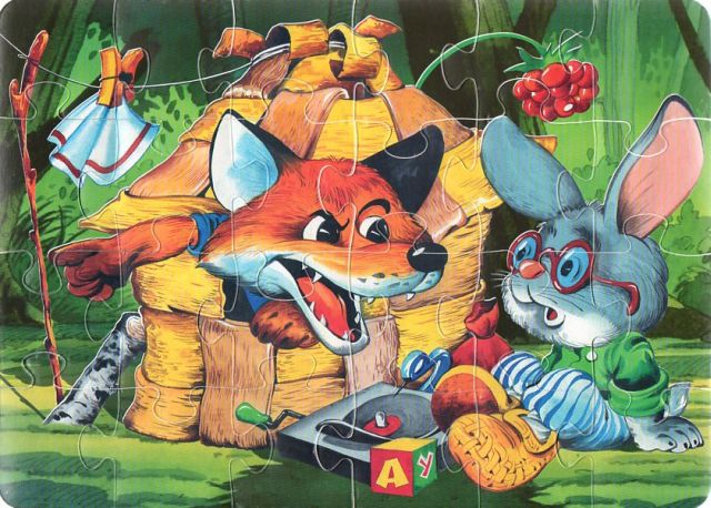 Мягкие пазлы. Сказки пазлы Зайкина избушка.