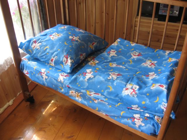 Детское постельное белье в кроватку: Мишки в тучках