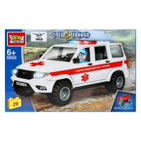 Игрушечный конструктор "Город мастеров" UAZ Патриот Скорая помощь 29 дет.