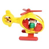 Детский игрушечный вертолет с пилотом желтый Детский игрушечный вертолет с пилотом желтый