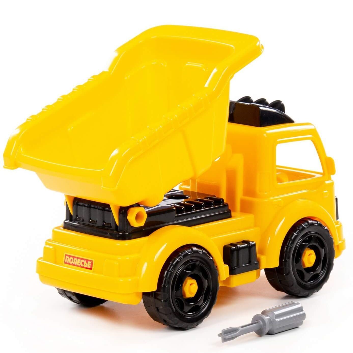Игрушка машинка самосвал "Строительная техника" для песочницы 27 см модель для сборки 25 эл. Полесье