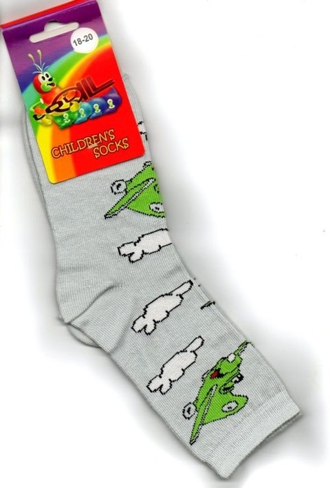 Детские носки Totall   размер 18-20 Арт.: M033 серые с самолетиком и тучками Детские носки Totall   размер 18-20 Арт.: M033 серые с самолетиком и тучками