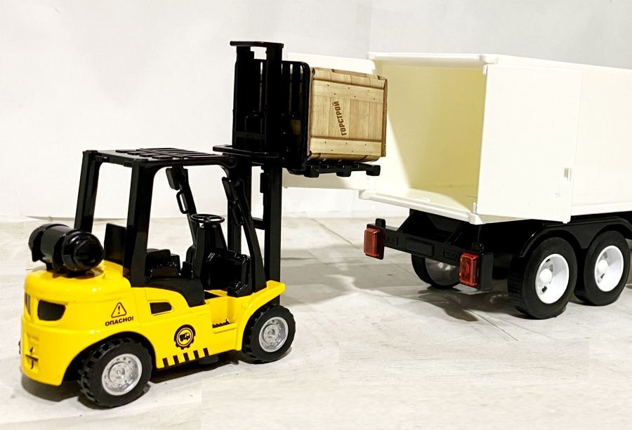 Прицеп 20,8 см для грузовиков Полесье серии Профи  Сити  МАЗ для игры в автопоезда Прицеп 20,8 см для грузовиков Полесье серии Профи  Сити  МАЗ для игры в автопоезда