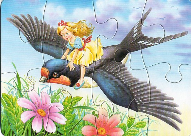 Пазлы картонные Дюймовочка