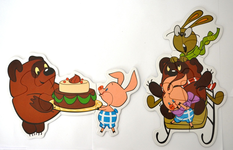 Пазлы фигурные Винни Пух