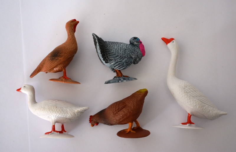 Домашние животные. Фигурки птиц