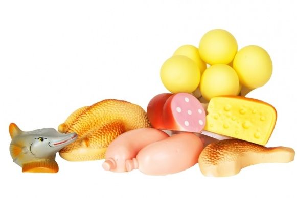 Набор игрушечных продуктов из мягкой резины Вкусные продукты