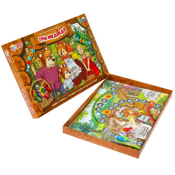 Настольная игра ходилка Три медведя (односторонняя) поле 58х42 см