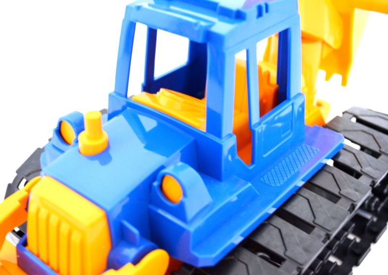 Игрушка гусеничный трактор с лопатой и ковшом