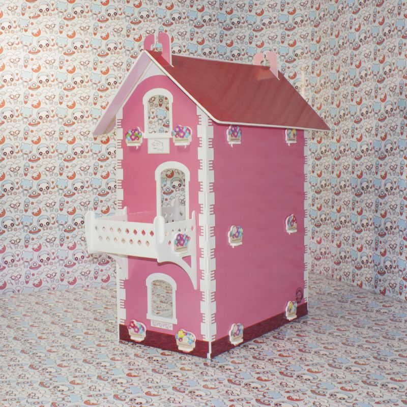 Кукольный домик с балконом Кукольный домик с балконом