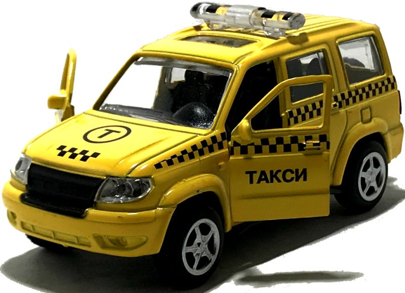 Игрушечная машинка UAZ Patriot такси 9,6 см