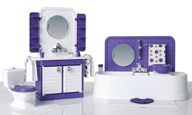 Ванная для куклы. Игрушечная ванная. Ванная для куклы. Игрушечная ванная.