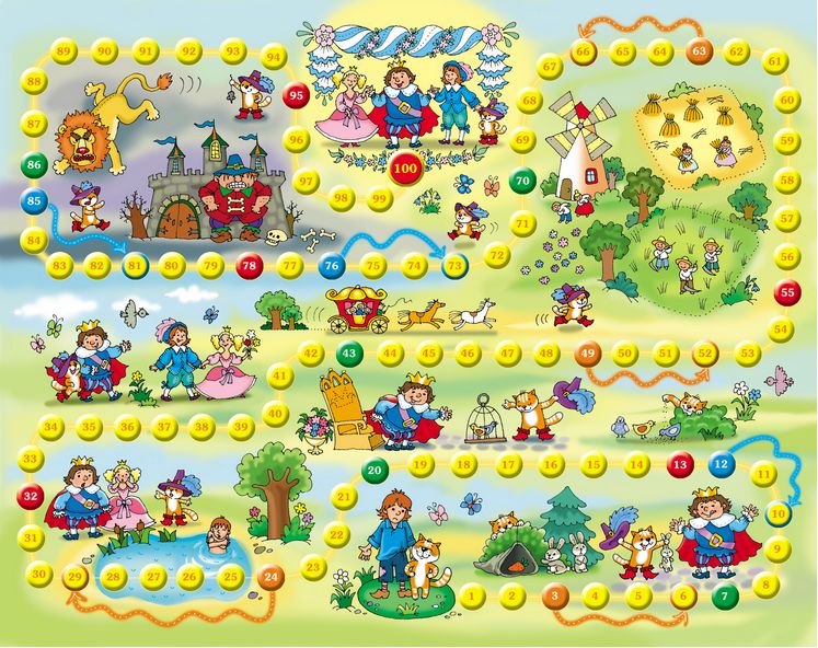 Настольная игра ходилка Золушка и Кот в сапогах