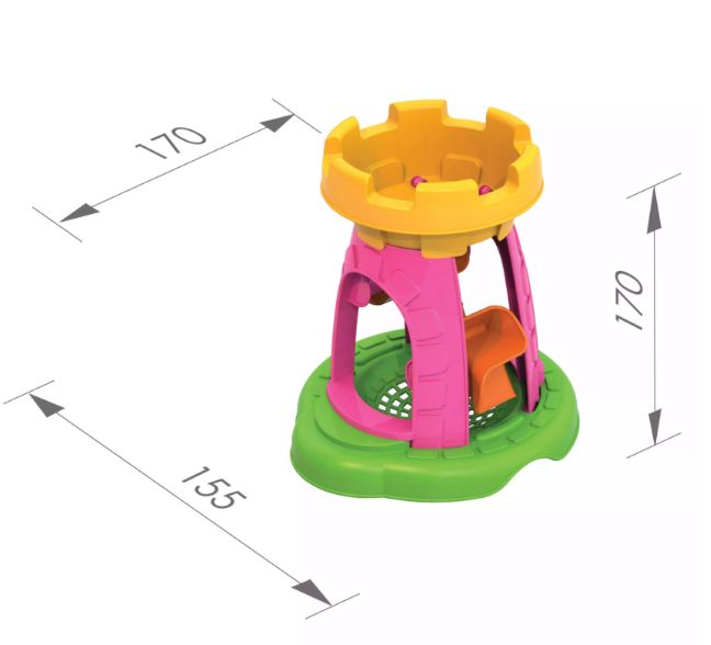 Песочный набор с мельницей и ведром Замок Песочный набор с мельницей и ведром Замок