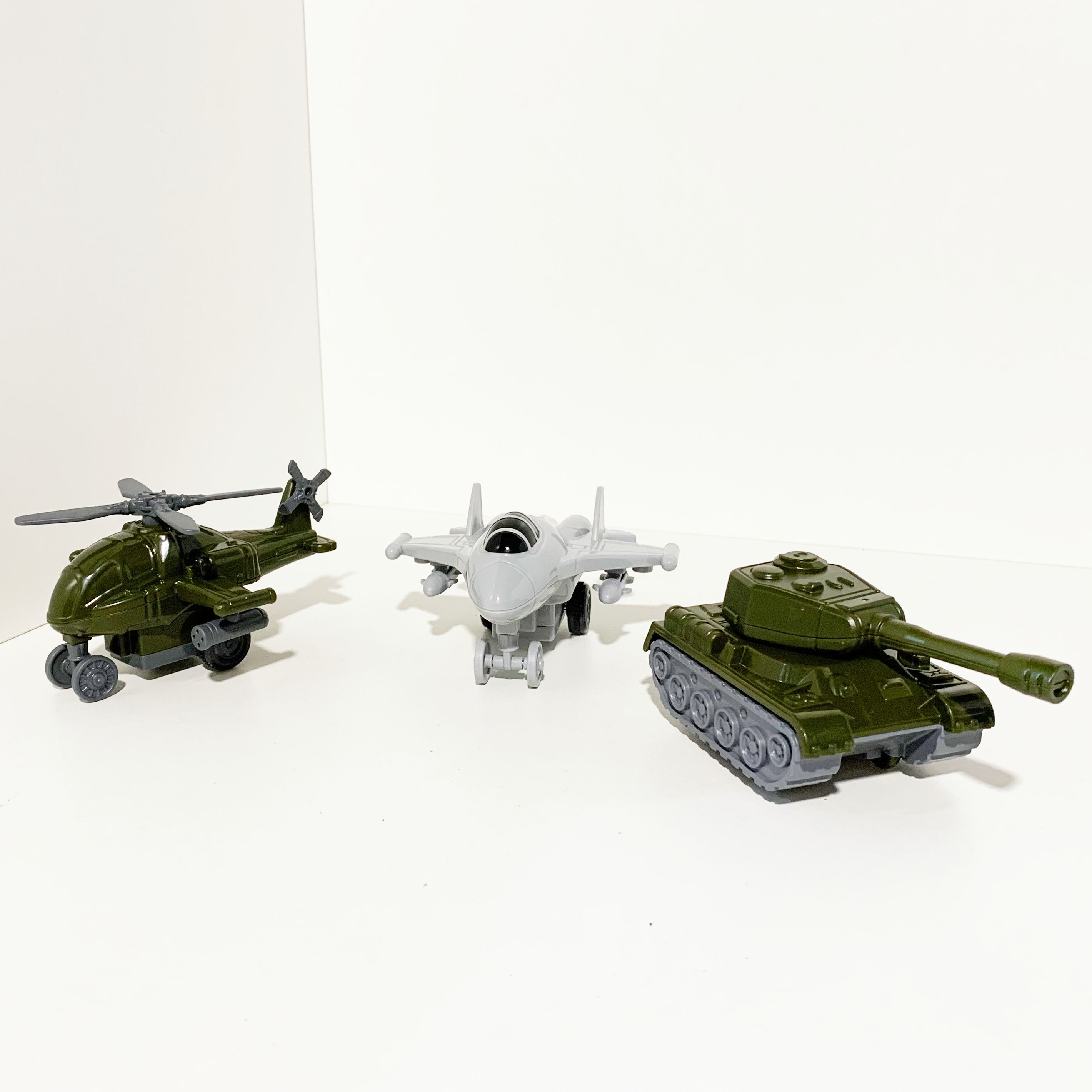 Набор инерционных моделей военной техники Полесье 12 см- танк, самолет, вертолет
