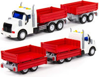 Игрушечный бортовой грузовик "Профи" с прицепом 50 см Игрушечный бортовой грузовик "Профи" с прицепом 50 см