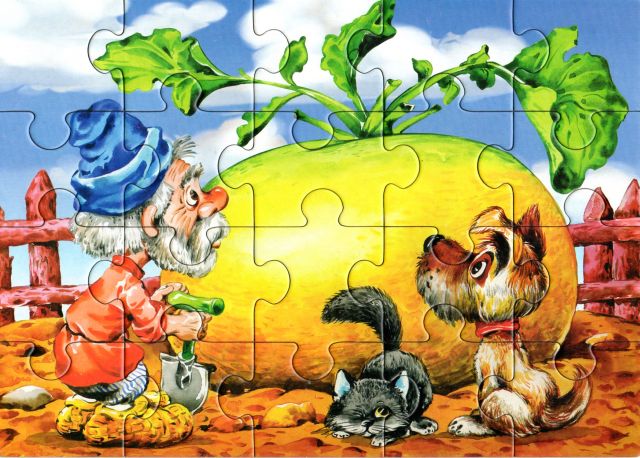 Пазлы картонные Репка