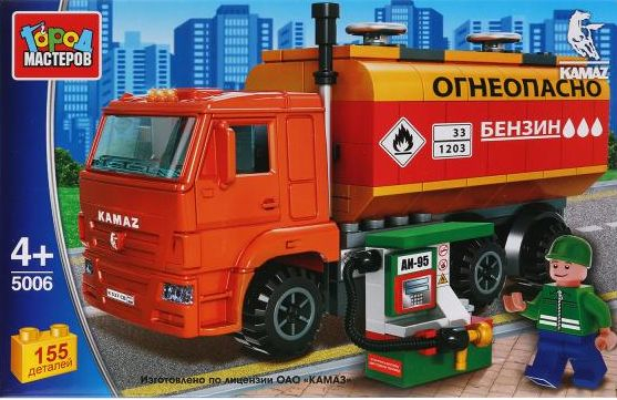 Конструктор "Город мастеров" Спецтехника Камаз 6520 Бензовоз 155 дет.