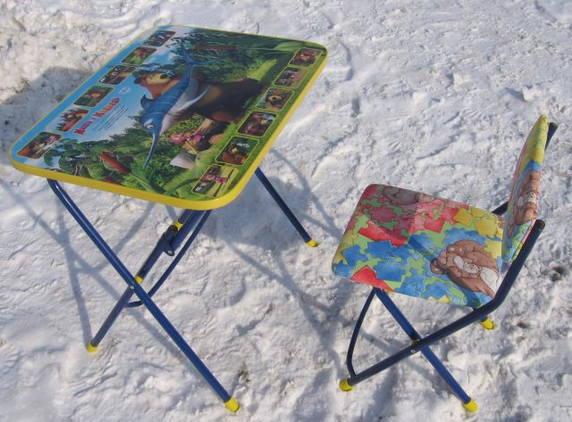 Детский столик и стульчик Умничка Маша и медведь. Ловись рыбка.