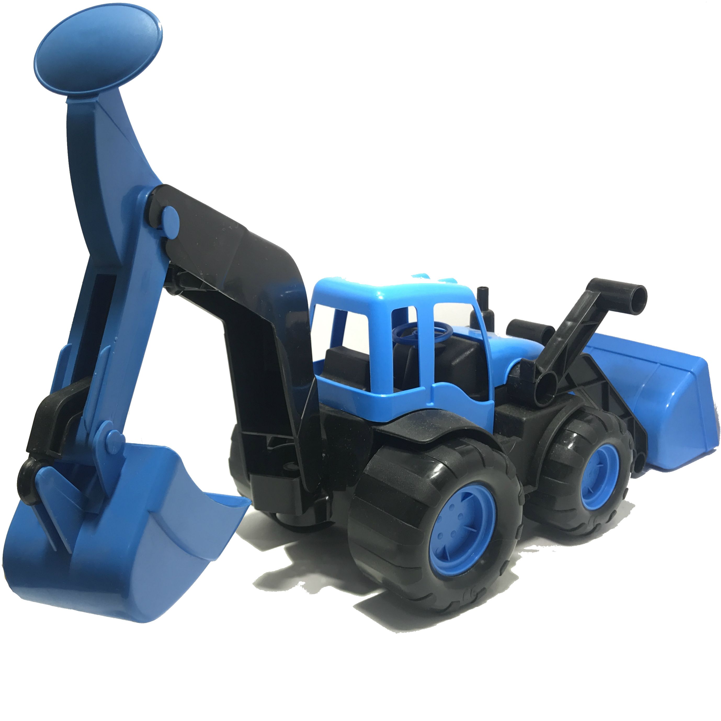 Игрушечный большой синий трактор