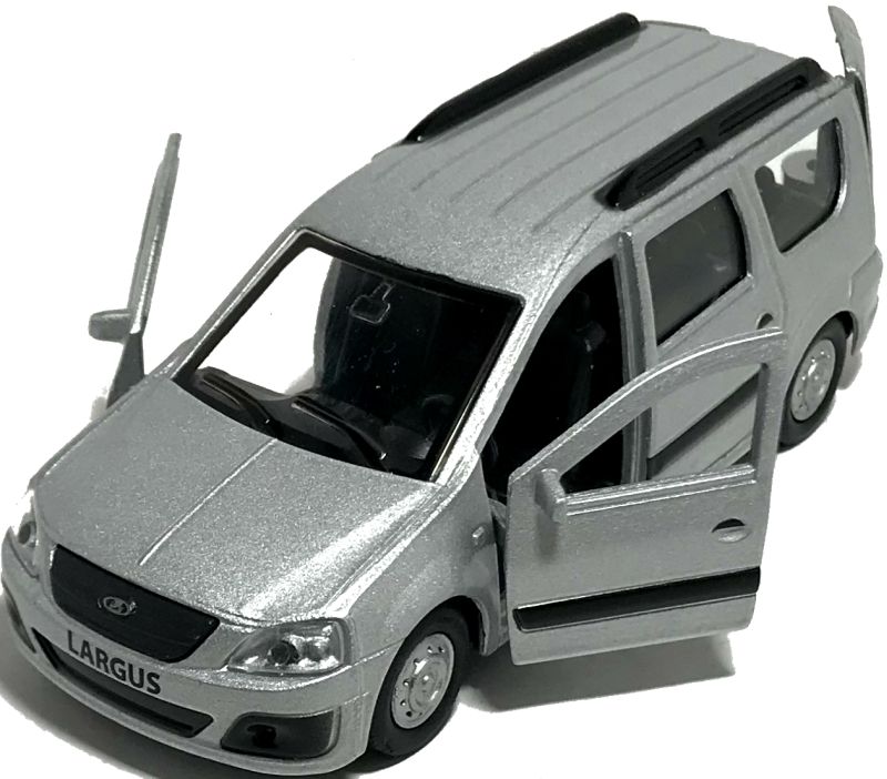 Игрушечная машинка Lada Largus серебристая