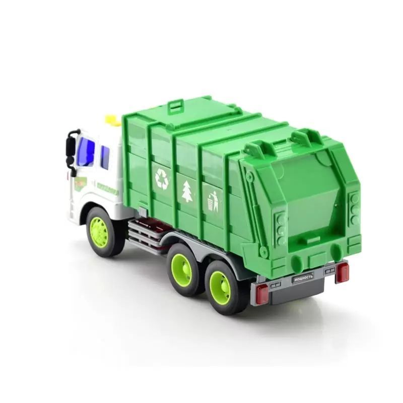Инерционный со светом и звуком коммунальный мусоровоз 29 см без бака