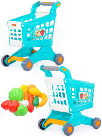 Набор - магазинная тележка с овощами и фруктами (13 шт.)