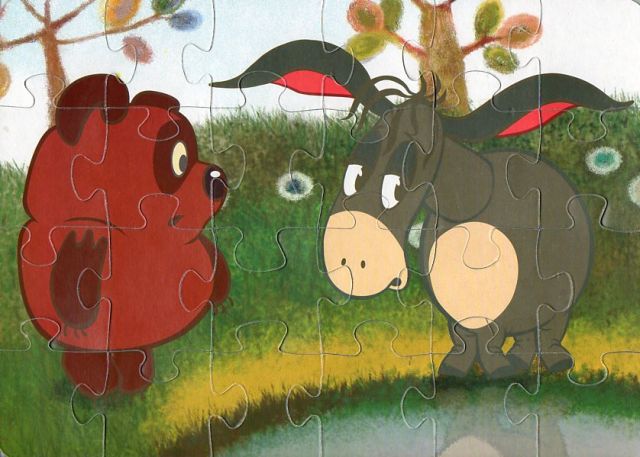 Мягкие пазлы Винни Пух и ослик Иа