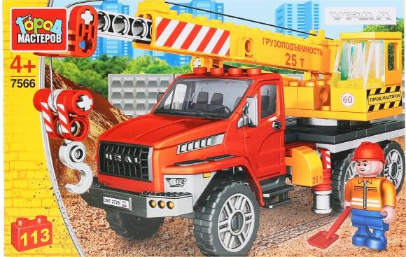 Конструктор "Город мастеров" Стройка Кран Урал Next 113 дет.