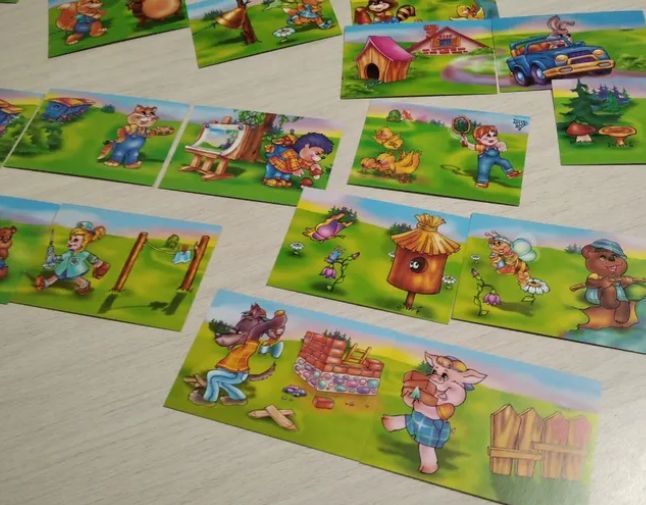 Обучающие карточки для составления предложений и рассказа 1