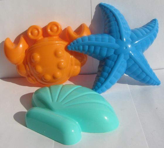 Формы для песка краб, морская звезда, ракушка