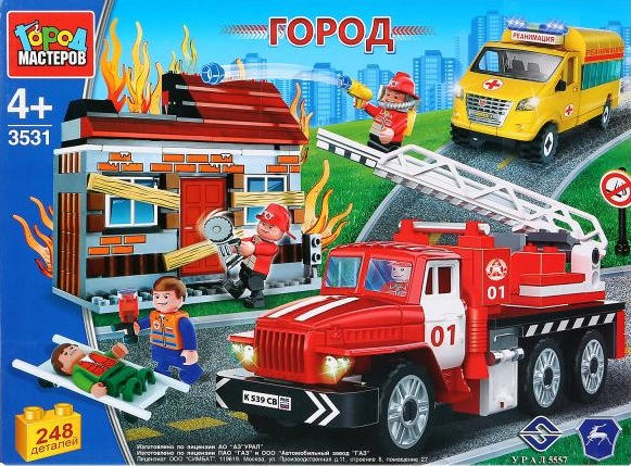 Конструктор "Город мастеров" Спасение на пожаре 248 дет.