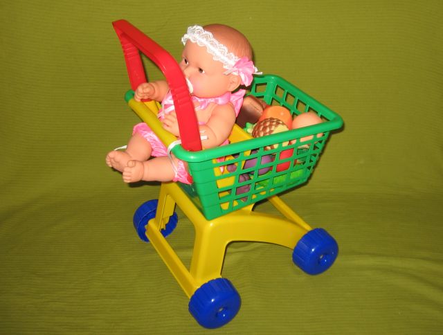 Тележка Полесье для маркета 7438 зеленая