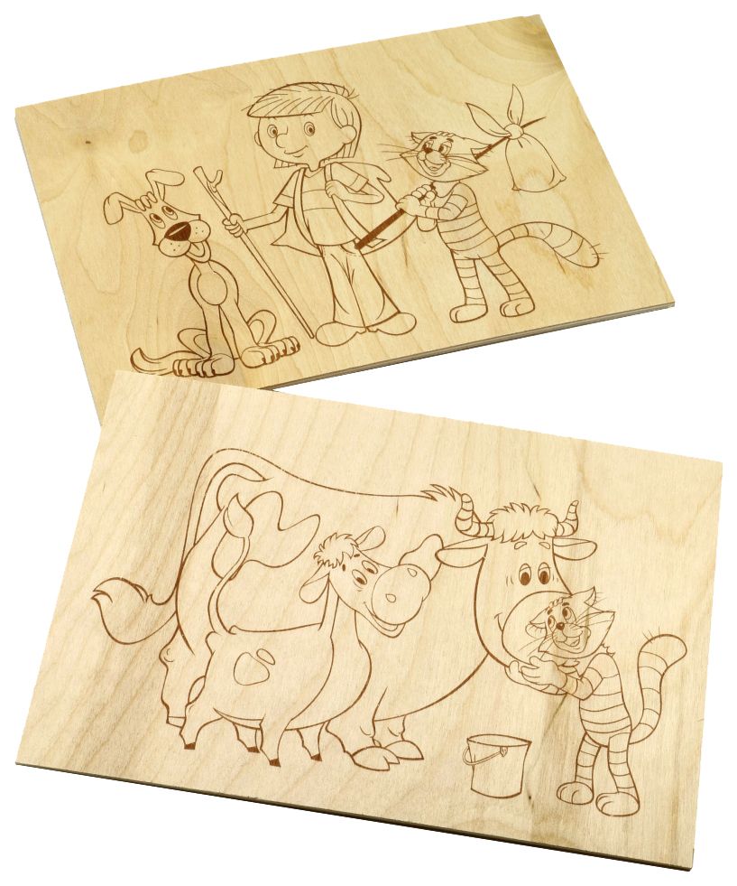 Доски для выжигания «Простоквашино»