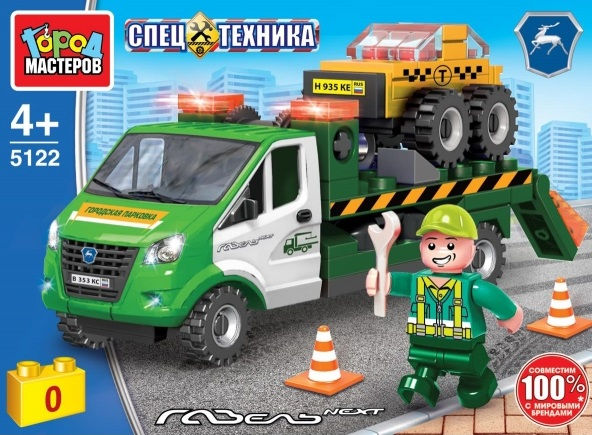 Конструктор "Город мастеров" Эвакуатор Газель Next 78 дет.