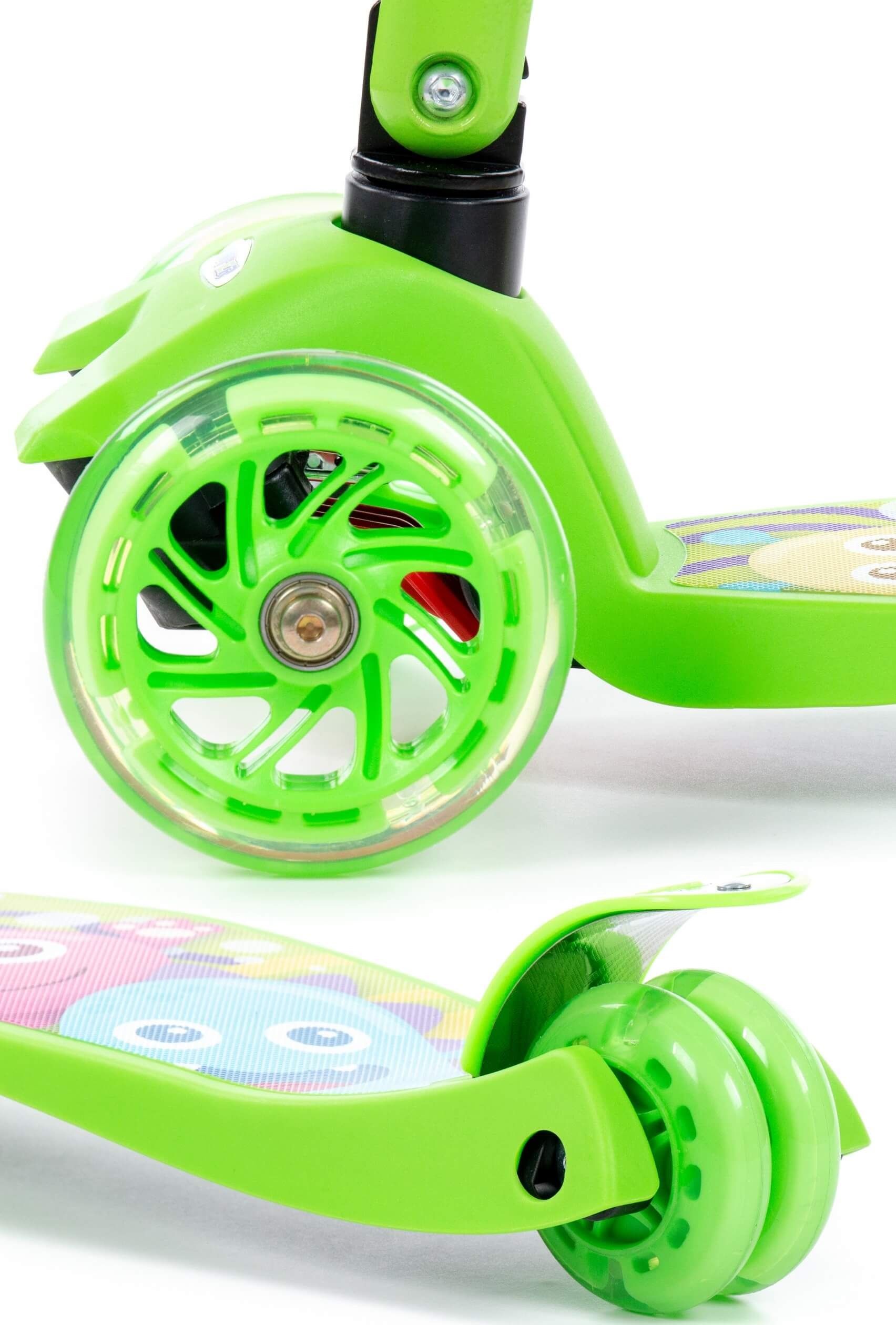 Самокат 3-х колесный зелёный V1