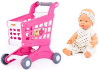 Тележка для супермаркета с пупсом 35 см