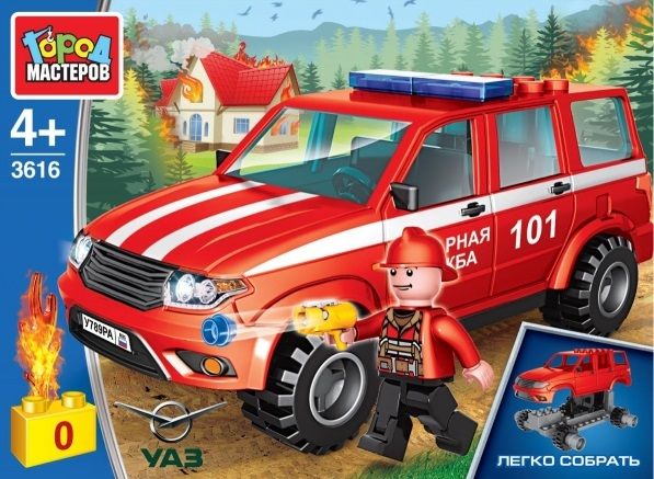 Конструктор "Город мастеров" UAZ Patriot Пожарная служба 49 дет.